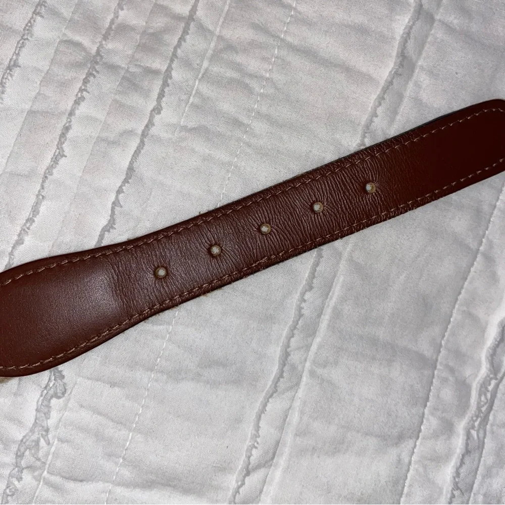Men’s 36 Leather Ribbon Belt Yellow Tuna Fish Preppy coastal boat Hamptons beach